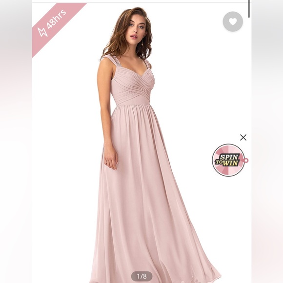 Azazie Dusty Rose Wedding Dress - Picture 2 of 7